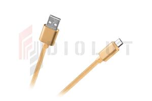 Kabel USB - micro USB M-Life nylon zoty - 2861198672