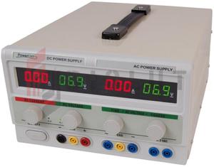 Zasilacz laboratoryjny 30V/5A DC , 30V/2A 6,3V/6A AC LED PowerLab - 2861193279