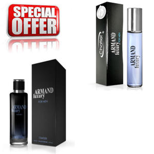 Chatler Armand Luxury Black Men - zestaw promocyjny, woda perfumowana 100 ml + woda perfumowana 30 ml - 2876107611