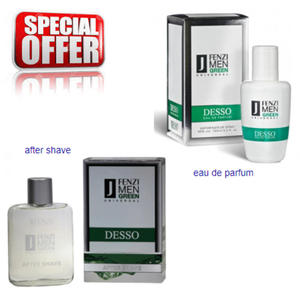 JFenzi Desso Green Universal Men - zestaw promocyjny, woda perfumowana, woda po goleniu - 2858135099