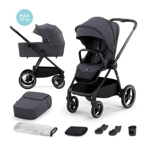 Kinderkraft wzek 4w1 NEA Dark Grey Fotelik z baz Maxi Cosi - 2872704029