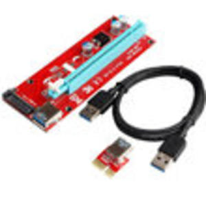 Przedłużacz riser usb PCI-E PCI Express 1X - 16X 60cm 007s z zasilaniem SATA - 2854591709