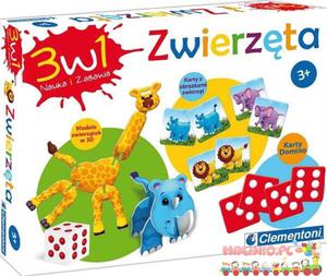 CLEMENTONI NAUKA I ZABAWA 3w1 ZWIERZ - 2826390354