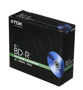 BD-R TDK (Blu-ray) Dual Layer (4x) 50GB 5P FJC - 2826390867