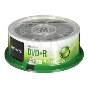 DVD+R SONY 4.7GB 16X CAKE 25SZT 25DPR47SP - 2826390876