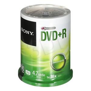 DVD+R SONY 4.7GB 16X CAKE 100SZT 100DPR47SP - 2826390878