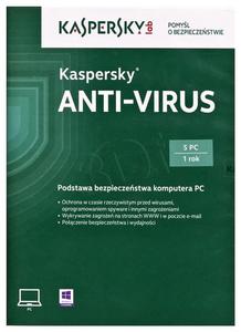 Kaspersky Anti-Virus 2015 Polish Edition 5D1Y BOX - 2826391074