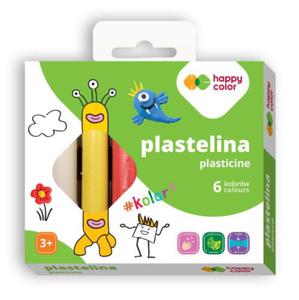 PLASTELINA HAPPY COLOR OKRGA 6 kolorw - 2874773400