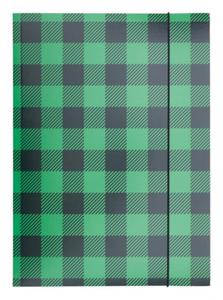 Teczka biurowa szkolna z gumk OFFICE PRODUCTS karton lakier A4 320g krat - 2880860083