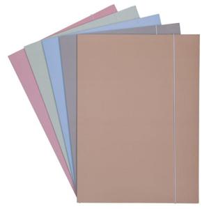 Teczka z gumk OFFICE PASTEL SOFT TOUCH lakierowana A4 320g mix 5szt - 2881065073