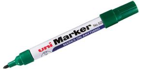 Marker permanentny UNI 520 okrga kocwka zielony - 2843479704