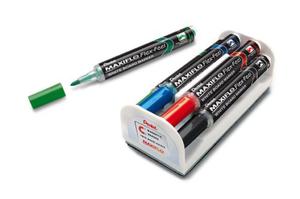 Marker Pentel do tablic MAXIFLO Flex-Feel 4szt + gbka - 2858164071