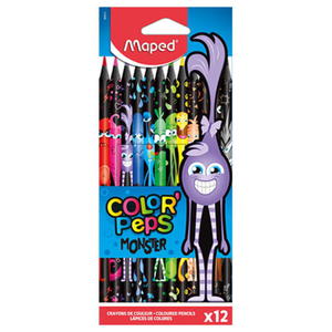 KREDKI COLORPEPS MONSTER TRJKTNE 12 SZT - 2861320659