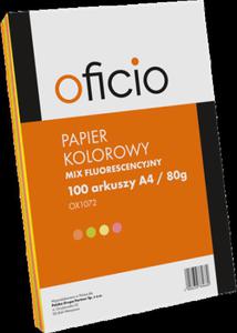 PAPIER KSERO KOLOR A4 4X25 MIX FLUO 100ark - 2872800410