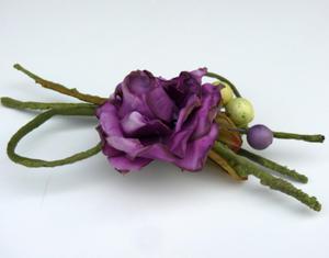 Ra STROIK z ozdobami Violet sztuczne kwiaty - Stroik - 2848107095