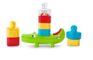 FISHER PRICE KROKODYLEK Z KLOCKAMI DRG34 FVAT23% - 2859238057