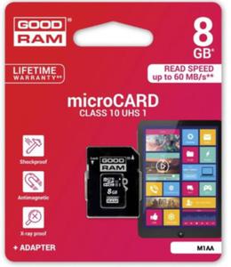 Karta pamici 8GB microSDHC GOODRAM 60MB/s cl 10 - 2859238158