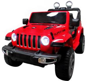 DUY JEEP X4 4x4 Auto na akumulator skra+BUJAK Czerwony, Biay - 2871709256