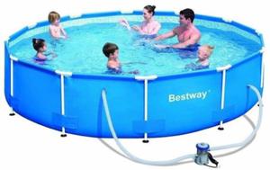 Basen BESTWAY ze stelaem pompa , filtr STEEL PRO FRAME POOL 366X76 cm 366 x 76 - 2869888520