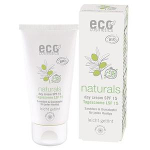 eco cosmetics Naturals DAY CREAM SPF 15 Krem na dzie LEKKO TONOWANY Rokitnik, granat 50 ml