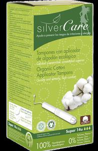 Masmi SILVER CARE tampony ze 100% baweny organicznej SUPER z aplikatorem, 14 sztuk - 2860527510