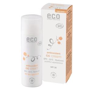 eco cosmetics Krem CC odcie JASNY SPF 30 z OPC, koenzymem Q10 i kwasem hialuronowym 50 ml - 2868482151