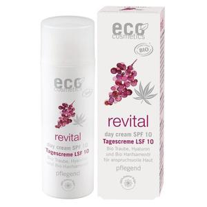 eco cosmetics Rewitalizujcy krem na dzie SPF 10 z bio-winogronami, kwasem hialuronowym i olejem z bio-konopi - 2873968563