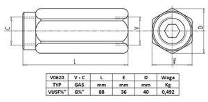 Zawr zwrotny 3/4" przepustowo 110L - 2846801029