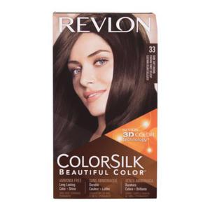 Revlon Colorsilk Beautiful Color farba do wosw Farba do wosw 59,1 ml + utleniacz 59,1 ml + odywka 11,8 ml + rkawiczki W 33 Dark Soft Brown - 2875981408