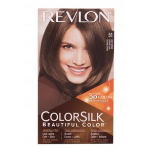 Revlon Colorsilk Beautiful Color farba do wosw Farba do wosw 59,1 ml + utleniacz 59,1 ml + odywka 11,8 ml + rkawiczki dla kobiet 51 Light Brown - 2875981414