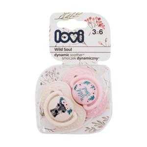 LOVI Wild Soul Dynamic Soother Girl 3-6m smoczek 2 szt dla dzieci - 2874751848