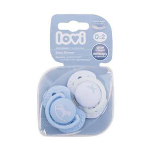 LOVI Baby Shower Dynamic miniSoother Boy 0-2m smoczek 2 szt dla dzieci - 2874751850