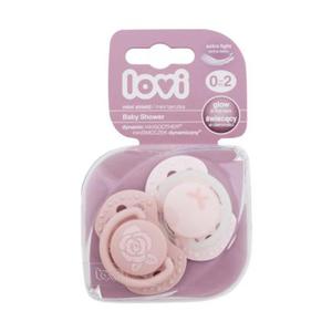 LOVI Baby Shower Dynamic miniSoother Girl 0-2m smoczek 2 szt dla dzieci - 2873766499