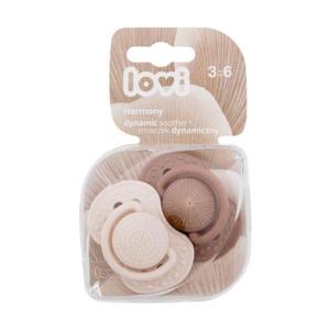 LOVI Harmony Dynamic Soother Girl 3-6m smoczek 2 szt dla dzieci - 2875876526