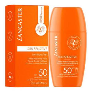 Lancaster Sun Sensitive Tinted Mattifying Fluid SPF50 preparat do opalania twarzy 30 ml dla kobiet - 2875316013
