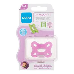 MAM Comfort 1 Silicone Pacifier 0-2m Pink smoczek 1 szt dla dzieci - 2875876571