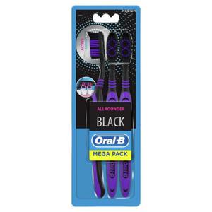 Oral-B Allrounder Black Medium szczoteczka do zbw Szczoteczka do zbw 3 szt. unisex - 2875876668