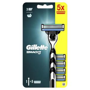Gillette Mach3 maszynka do golenia maszynka do golenia 1 sztuka + wymienne gowice 4 sztuki dla mczyzn - 2875875448