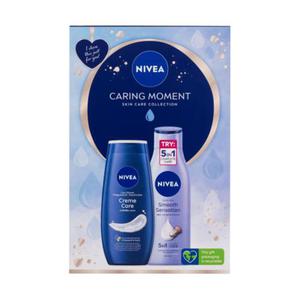 Nivea Caring Moment zestaw el pod prysznic Creme Care 250 ml + mleczko do ciaa Smooth Sensation 250 ml dla kobiet - 2875982681