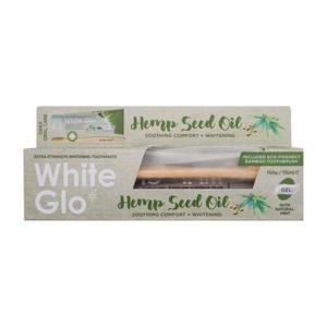 White Glo Hemp Seed Oil pasta do zębów pasta do zębów 150 g + szczoteczka do zębów 1 sztuka + szczoteczki międzyzębowe 8 sztuk unisex - 2876507603