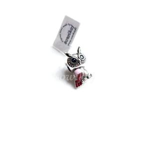 Charms zawieszka srebro sowa czerwone skrzydo - 2875203414