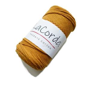 Sznurek do makramy LaCorda Macrame COTTON 2-3mm musztarda kol.400 piaskowy ty - 2865438458