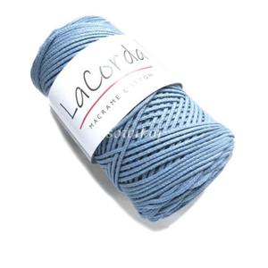 Sznurek do makramy LaCorda Macrame COTTON niebieski jasny jeans 2-3mm kol.570 - 2874429691