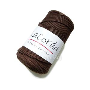 Sznurek do makramy LaCorda Macrame COTTON czekolada Brz 2-3mm kol.240 - 2865704245