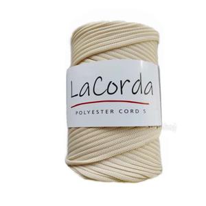 Sznurek poliestrowy POLYESTER CORD 5 LaCorda Ecru krem 170 paski - 2874429730