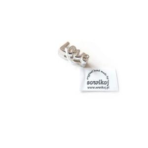 Charms zawieszka srebrna do bransoletki paskiej Love - 2860195222