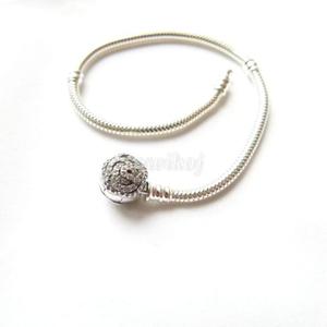 Baza bransoletki do charmsów srebrna bransoletka zapięcie Róża typ Pandora - 2860195363
