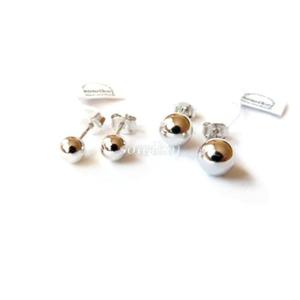 Kuleczki srebrne kolczyki sztyfty 6 do 8 mm rodowane - 2860195408