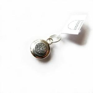 Charms zawieszka do bransoletki srebrna okrga z cyrkoniami - 2860195418