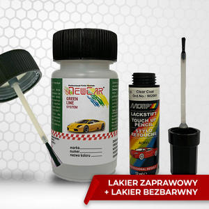 NewCar Lakier bazowy zaprawkowy sztyft 50ml. plus Motip lakier bezbarwny 12ml. Kady kolor - 2868373982